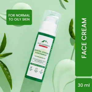 Alps Goodness Green Tea, Vitamin C & Niacinamide Face Moisturizer for Normal to Oily Skin (with Hyaluronic Acid   Pre & Probiotics) (30 gm) | Vitamin C Face Cream| Green Tea Face Cream| Daily Face Moisturizer